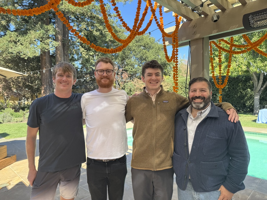 The Red Fox Analytics team: Matt Mohorn (CTO), Chris Mauzé (CEO), Nathan Koerschner, and Amer Tadmori (COO)