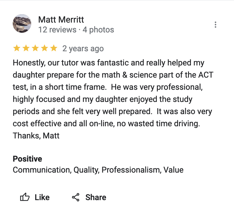 Testimonial from Matt Merritt